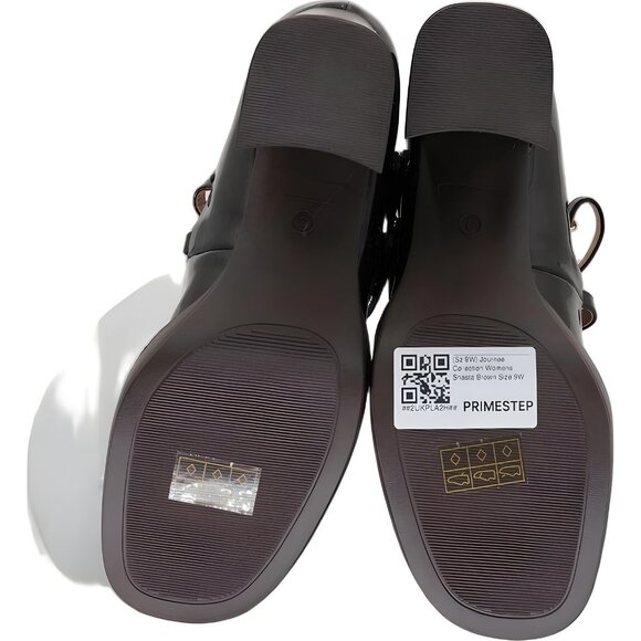 Journee Collection Shasta Mary Jane Platform Heels Brown Patent 9W - Picture 6 of 6